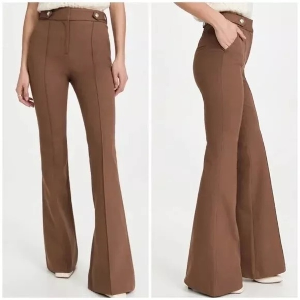 Veronica Beard Elsbury Flare Pants in Cocoa
